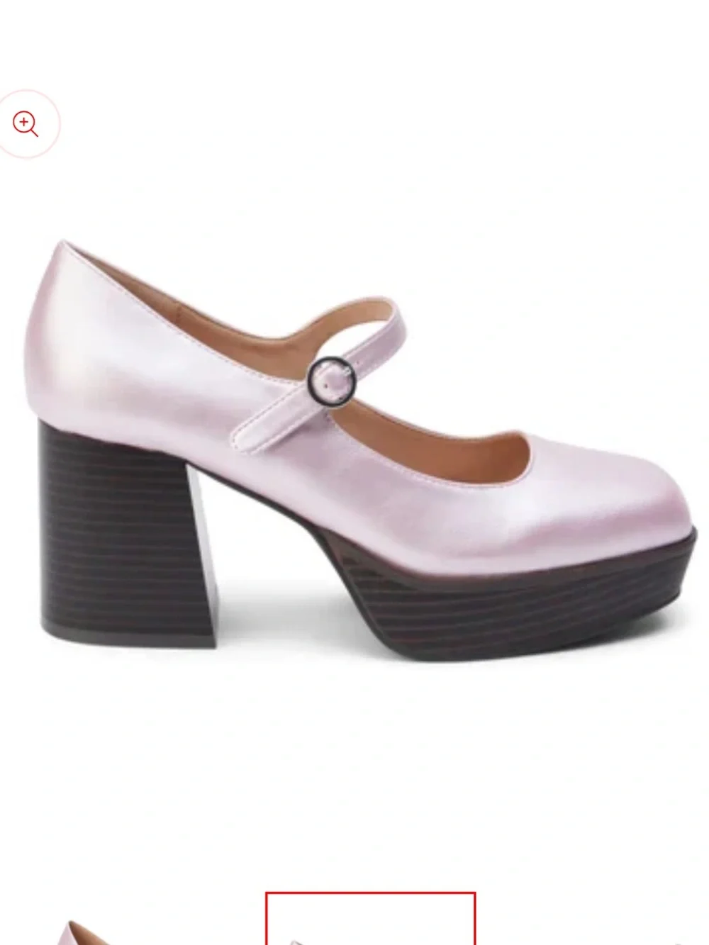 Matisse Matilda Platform Mary Jane Heels Rose Metallic Sz 7